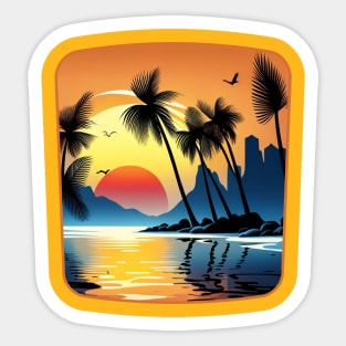 Hawaiian Beach Style - Tropical Vibes Sticker